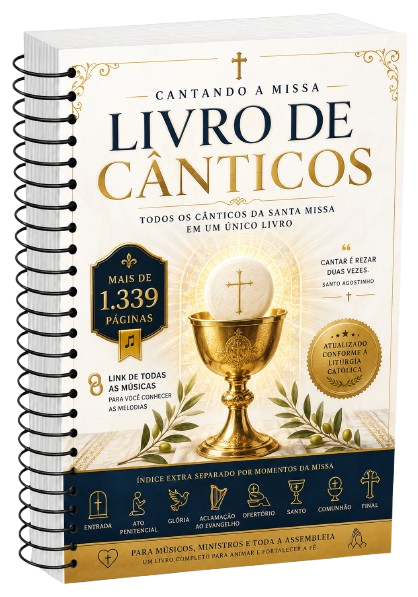 Capa do Livro de Cânticos — Cantando a Missa Parte por Parte